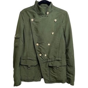 Anthropologie Daughters of the Liberation Green Military Utility Jacket SZ 12